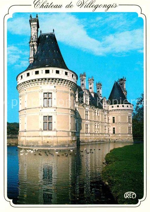 Villegongis Chateau Renaissance Wasserschloss 16. Jhdt.