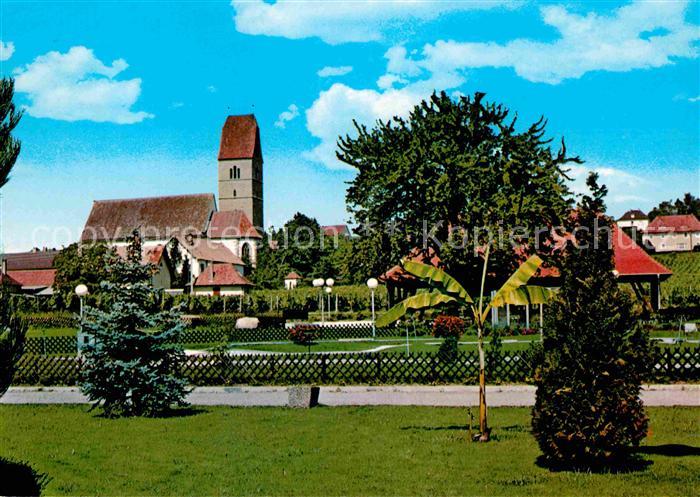 Hagnau Bodensee Park Blick zur Kirche