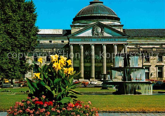 Wiesbaden Kurpark Kurhaus Brunnen Huber Karte Nr 6200/6