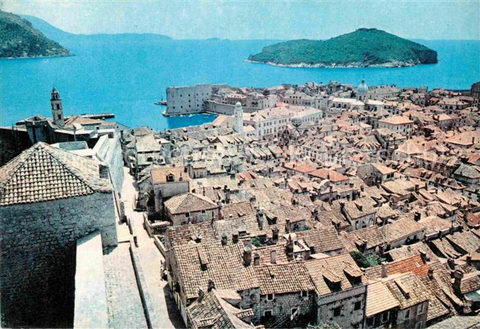 Dubrovnik Ragusa Blick ueber die Altstadt Insel