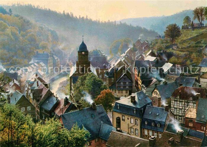 Monschau Montjoie NRW im Morgengrauen