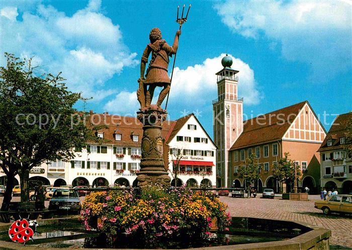 FREUDENSTADT BW Marktplatz Neptunbrunnen Heilklimatischer Kurort im Schwarzwald