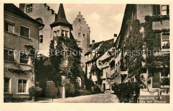 Meersburg Bodensee Marktplatz mit Obertor