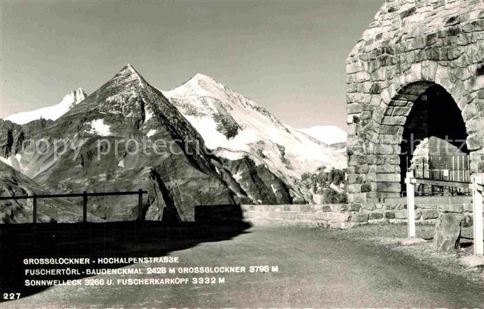 Grossglockner Hochalpenstrasse Fuschertoerl Sonnwelleck Fuscherkarkopf