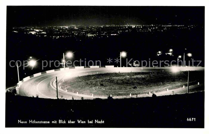 Wien bei Nacht Neue Hoehenstrasse