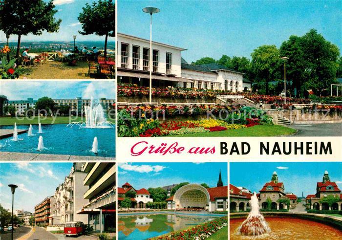 Bad Nauheim Gartenterrasse Kurhaus Springbrunnen Kurkonzert