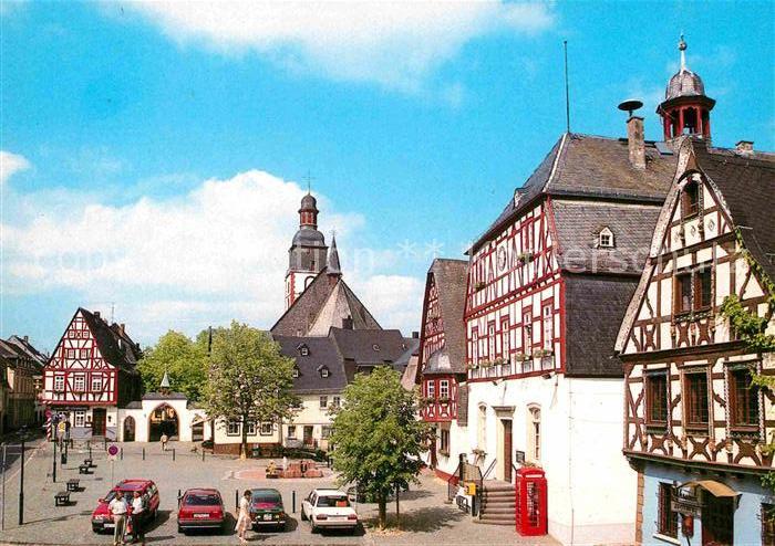 Kirchberg Hunsrueck Marktplatz Fachwerkhaeuser