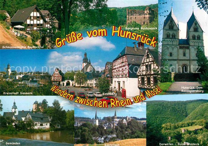 Hunsrueck Schmausenmuehle Baybachtal Simmern Dom Ravengiersburg Gemuenden Kastel
