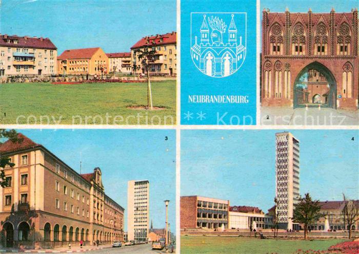 Neubrandenburg Neubauten Stargarder Tor Hotel zu den vier Toren Haus der Kultur