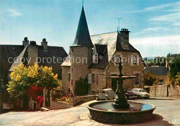 Meymac Place et la fontaine monumentale