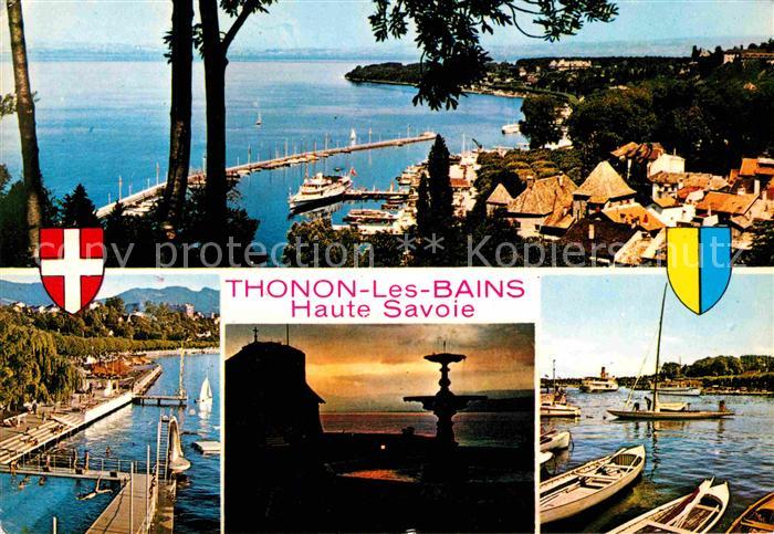 Thonon-les-Bains Panorama Schwimmbad Hafen