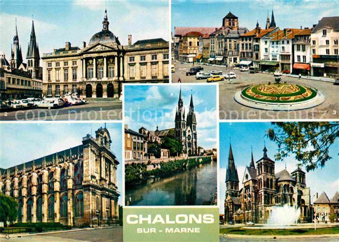 Chalons-en-Champagne Marne Eglise Notre Dame en Vaux Hotel de Ville Place de la