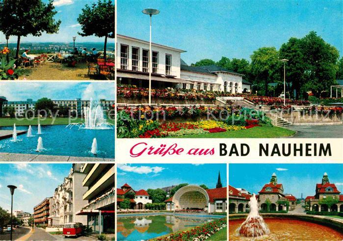 Bad Nauheim Panorama Kurhaus Springbrunnen Kurkonzert