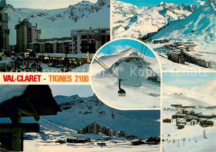 Tignes Val Claret Station la nuit Telepherique