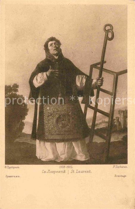 Kuenstlerkarte F. Zurbaran St Laurent Hermitage
