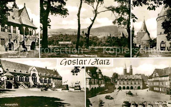 GOSLAR Harz Niedersachsen Rathaus Treppe Kaiserplatz Marktplatz Brettes Tor
