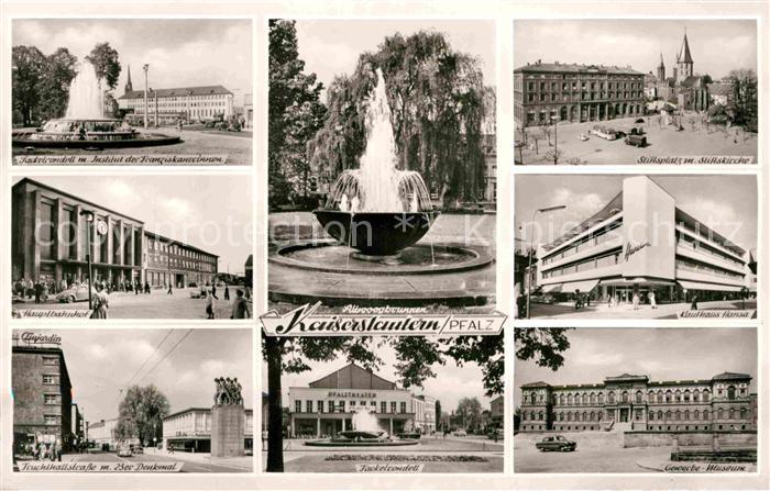 Kaiserslautern Fackelrondell Hauptbahnhof Altvoogbrunnen Stiftskirche
