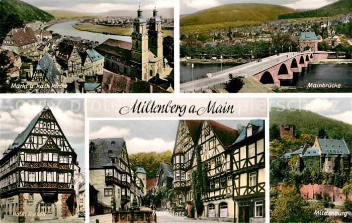 Miltenberg Main Marktw
Markt Katholische Kirche Mainbruecke Marktplatz Hotel Ri