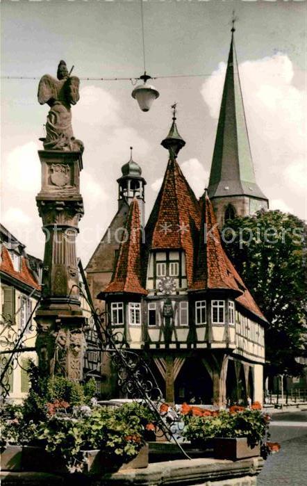 Michelstadt Rathaus Marktbrunnen
