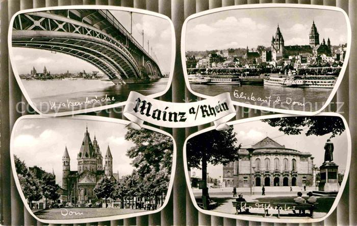 Mainz Rhein Bruecke Dom Theater