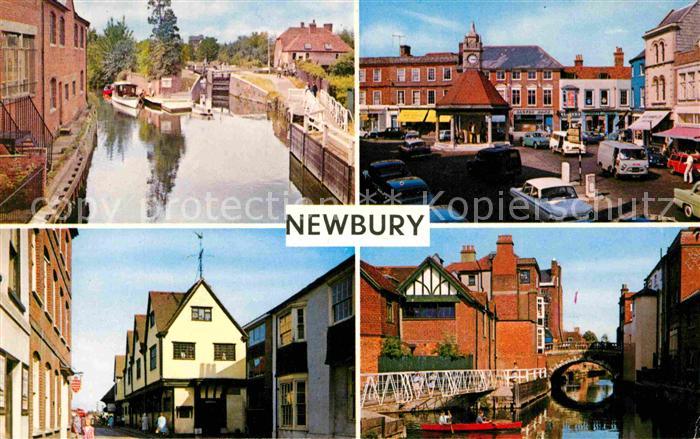 Newbury Berkshire Fluss Kennet Jacobean Museum Hauptstrasse Bruecke