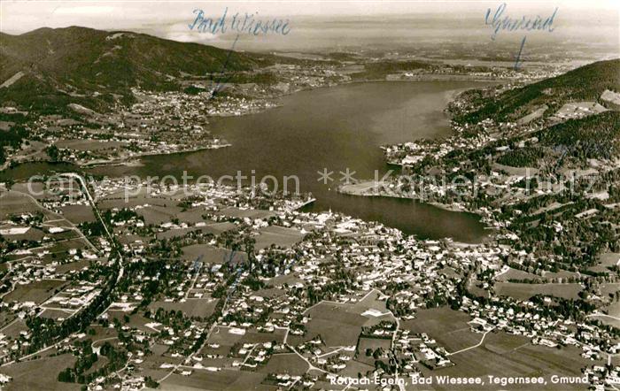 Rottach-Egern Fliegeraufnahme Bad Wiessee Tegernsee Gmuend