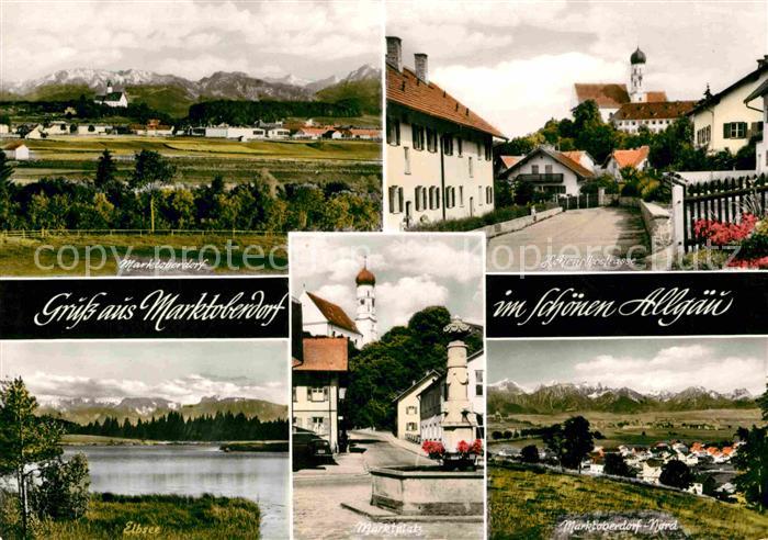 Marktoberdorf Gesamtansicht Eibsee Teilansicht Marktplatz