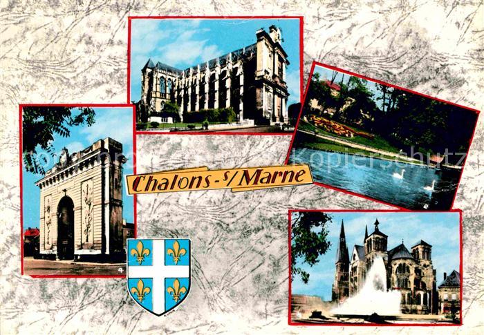 Chalons-en-Champagne Marne Kathedrale Triumpfbogen Kirche Brunnen