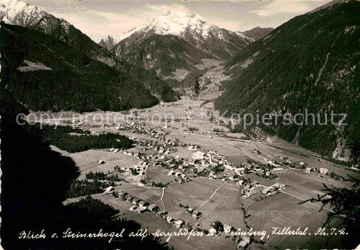 Mayrhofen Zillertal Blick vom Steinerkogel