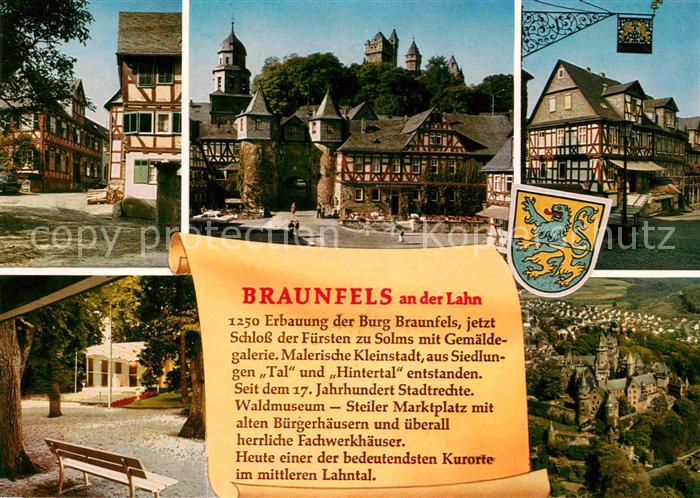Braunfels Fliegeraufnahme Schloss Fachwerkhaeuser Untere Pforte Teilansicht