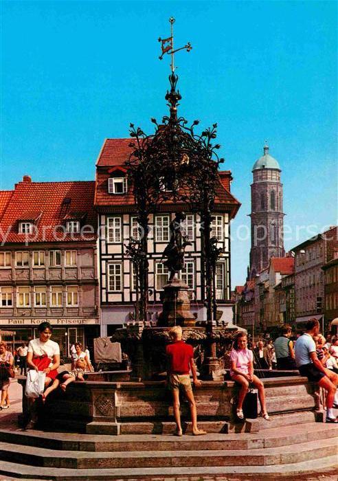 Goettingen Niedersachsen Marktbrunnen Gaenseliesel