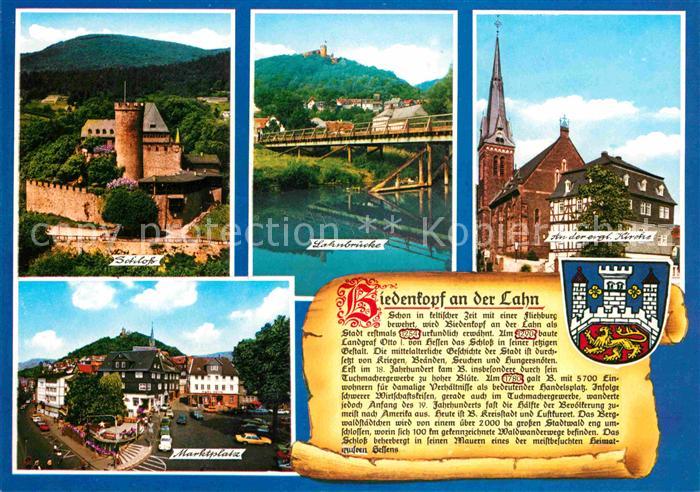 Gladenbach Lahn Hessen Schloss Marktplatz Lahnbruecke Evangelische Kirche