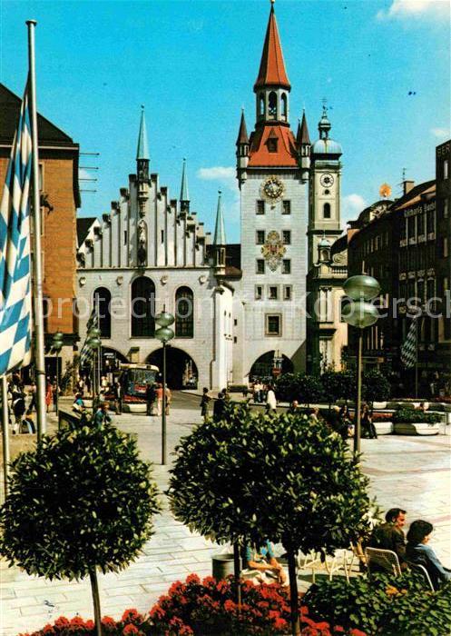 Muenchen Bayern Marienplatz Altes Rathaus