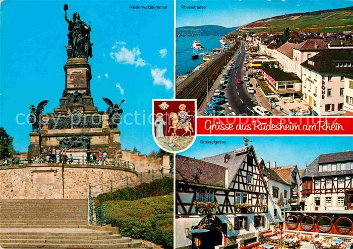 Ruedesheim Rhein Niederwalddenkmal Rheinstrasse Drosselgasse