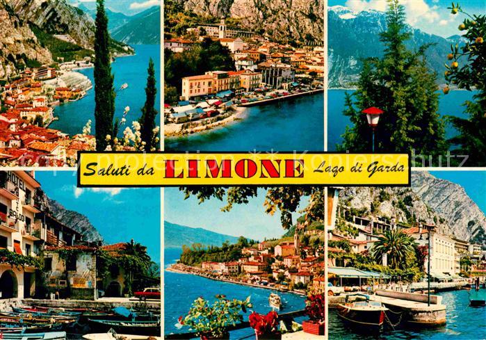 Limone sul Garda Fliegeraufnahme Bucht Hafen