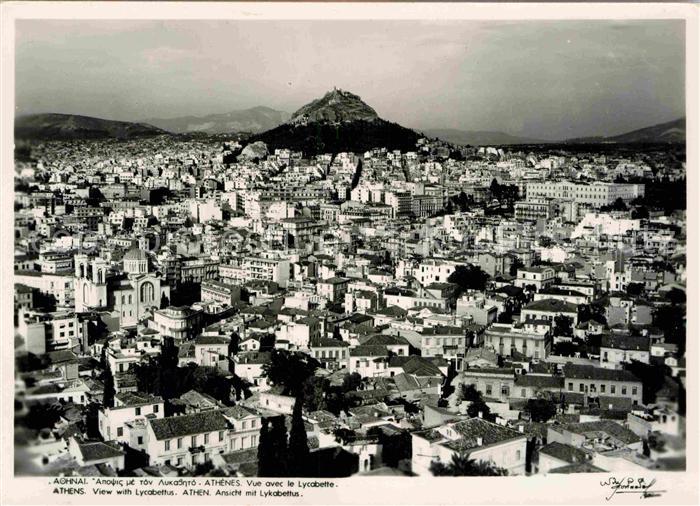 Athen Griechenland Panorama mit Lykabettus
