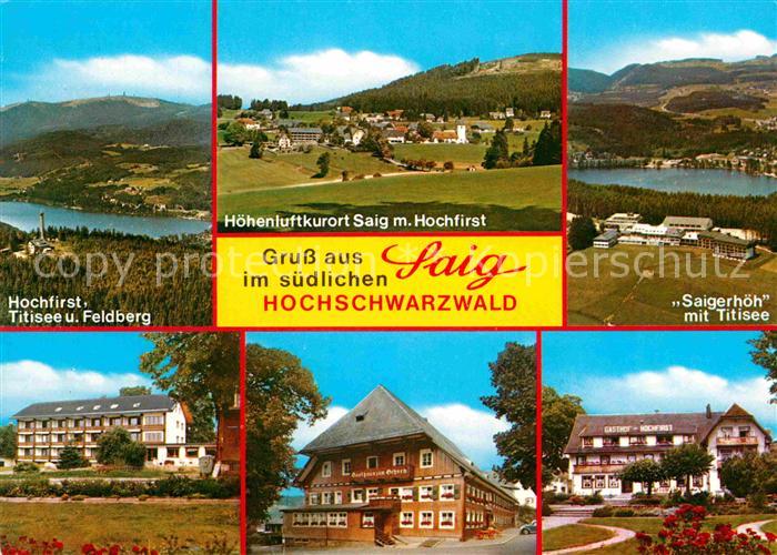 Saig Schwarzwald mit Hochfirst Saigerhoeh mit Titisee Hochfirst Feldberg