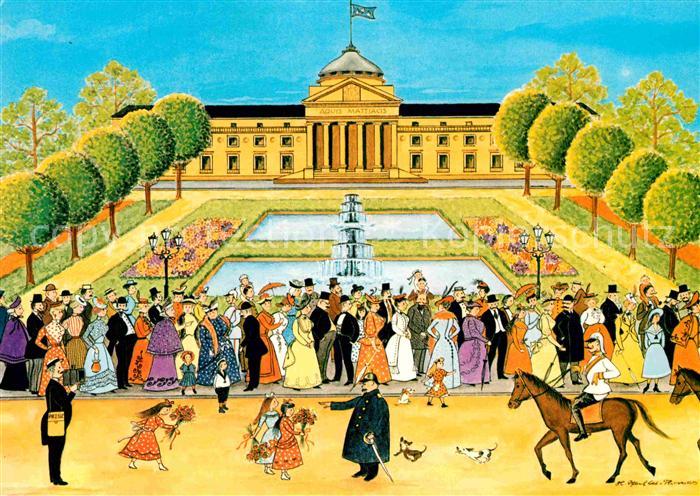 Wiesbaden Kurhaus Kuenstlerkarte H. Pfeiffer