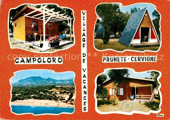 Cervione Prunete Campolo Fliegeraufnahme Ferienhaeuser