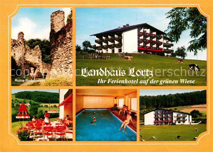 Eberbach Odenwald Landhaus Lortz Schwimmbad Ruine-Rodenstein