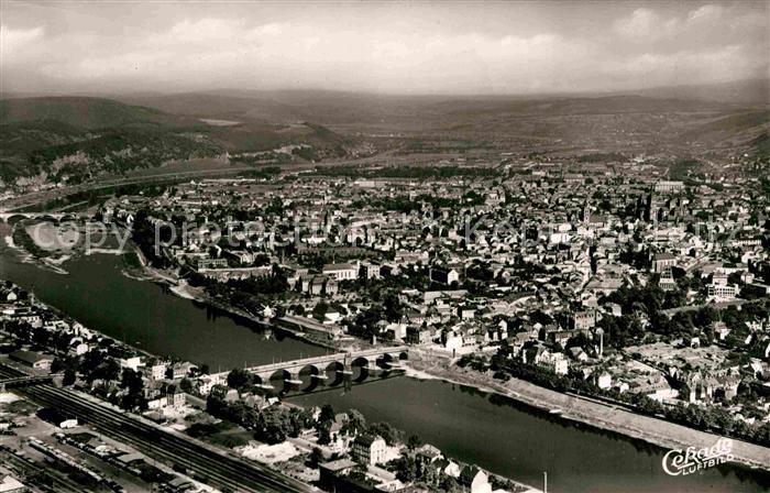 TRIER  CITY Moselbruecke Fliegeraufnahme
