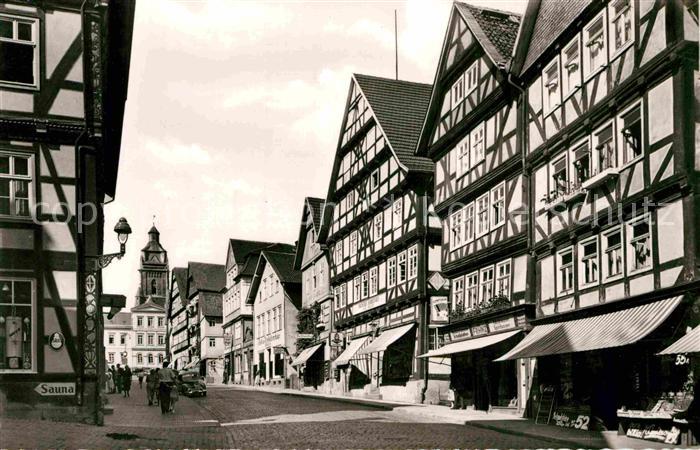 Bad Wildungen Brunnenstrasse Altstadt Fachwerkhaeuser