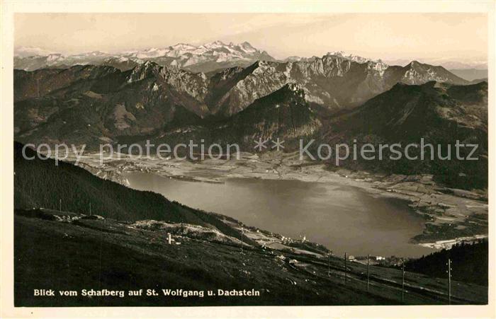 St Wolfgang Wolfgangsee Panorama Blick vom Schafberg Dachsteingebirge