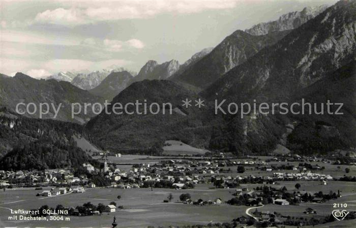 Golling Salzach Panorama Luftkurort mit Dachsteingebirge