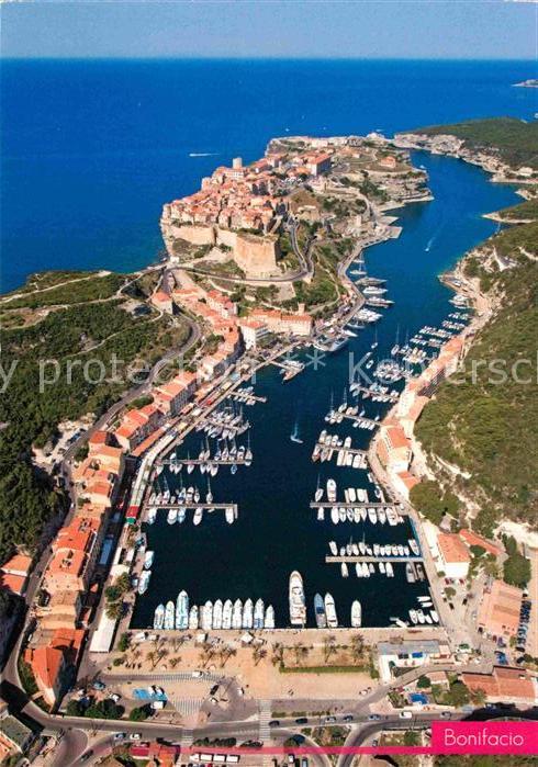 Bonifacio Corse du Sud Hafen Fliegeraufnahme