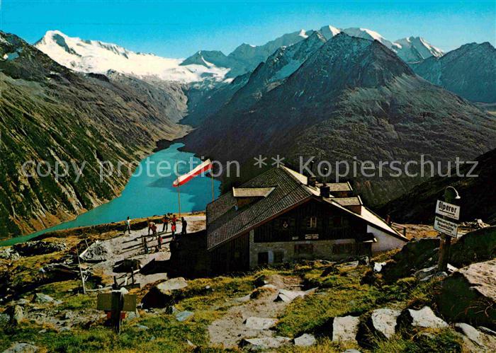 Olpererhuette Berghaus Zillertaler Alpen Bergsee