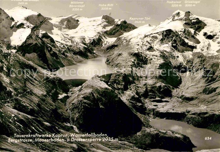Kaprun Tauernkraftwerke Wasserfallboden Bergstrasse Mooserbodensperre Drossenspe