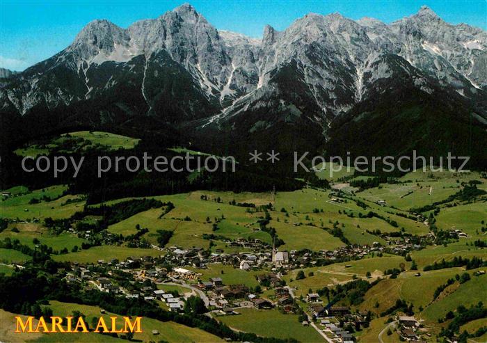 Maria Alm Steinernen Meer Erholungsort Wallfahrtsort Fliegeraufnahme