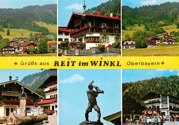 Reit Winkl Teilansichten Luftkurort Wintersportplatz Bayerische Alpen Brunnen De