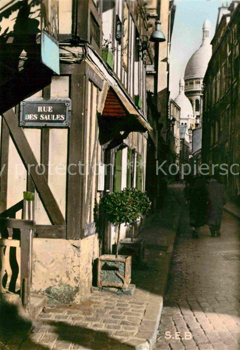 Montmartre Paris Angle de la Rue des Saules et Rue Saint